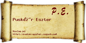 Puskár Eszter névjegykártya